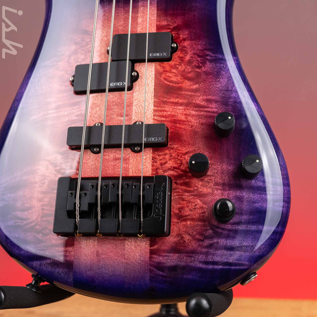 Spector USA NS-2 4-String Bass Black Cherry Purple Reverse Burst