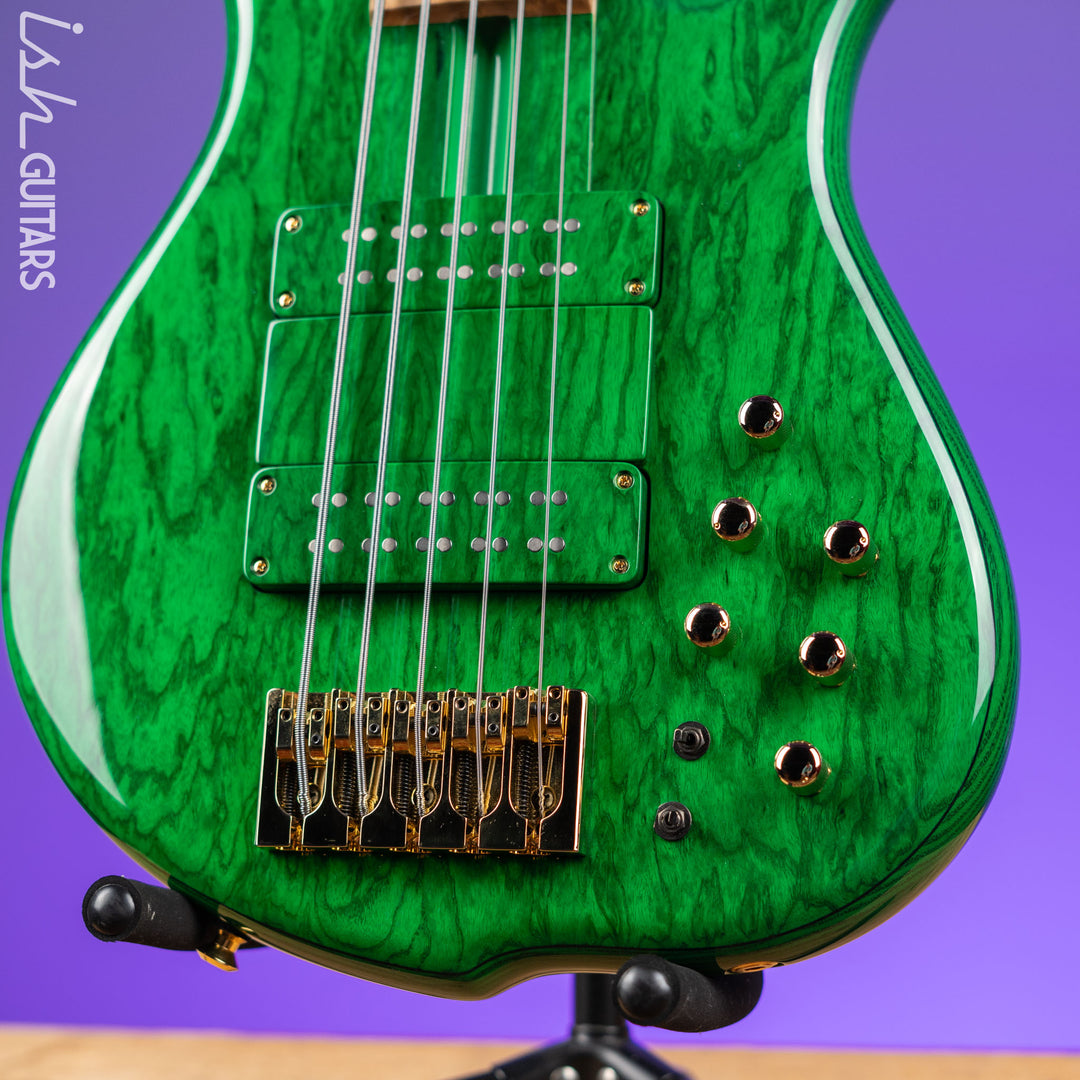 F Bass Deluxe BN5 5-String Bass Transparent Green