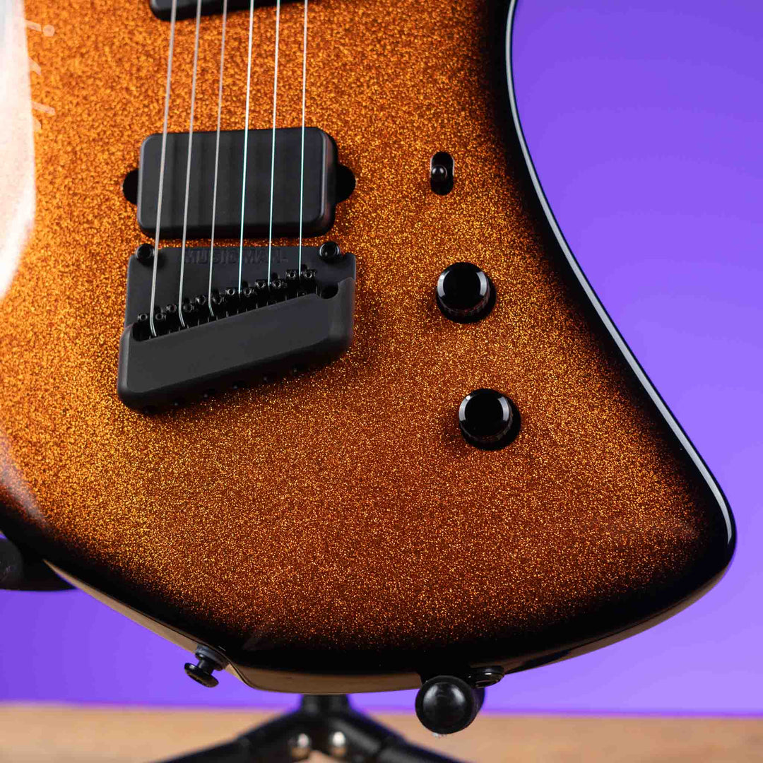 Ernie Ball Music Man Kaizen 6 Electric Guitar Ember Burst Metal Flake Demo