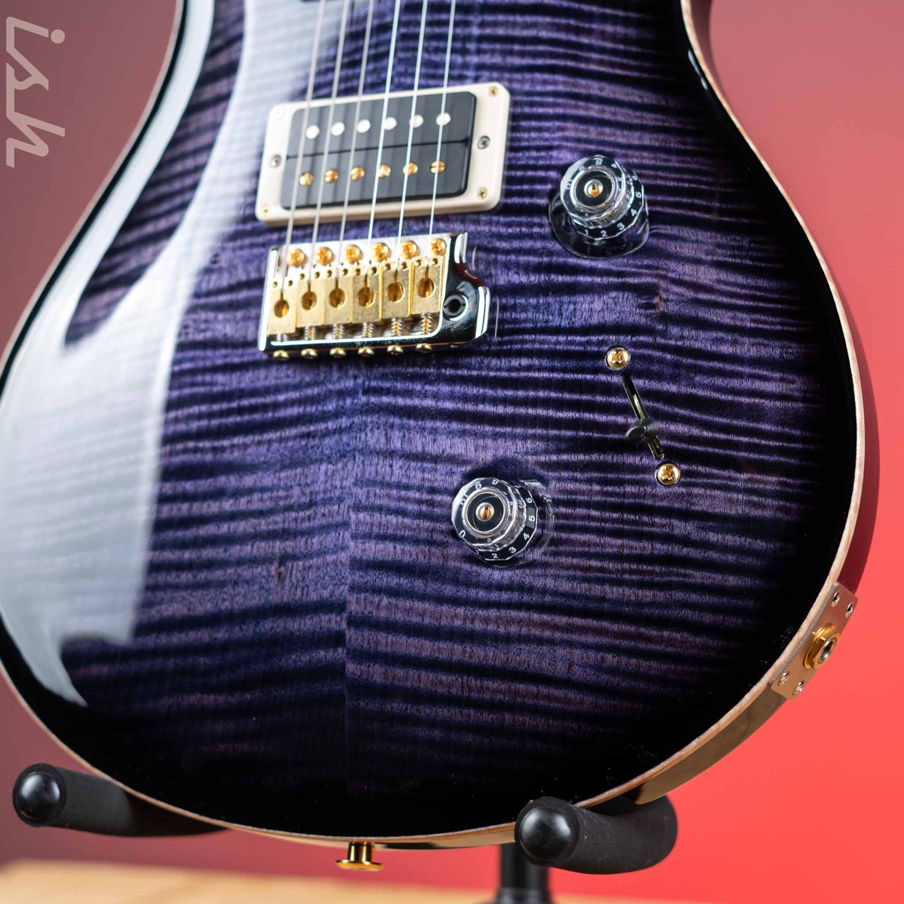 PRS Custom 24 Electric Guitar 10-Top Purple Iris Smoke Burst – Ish 