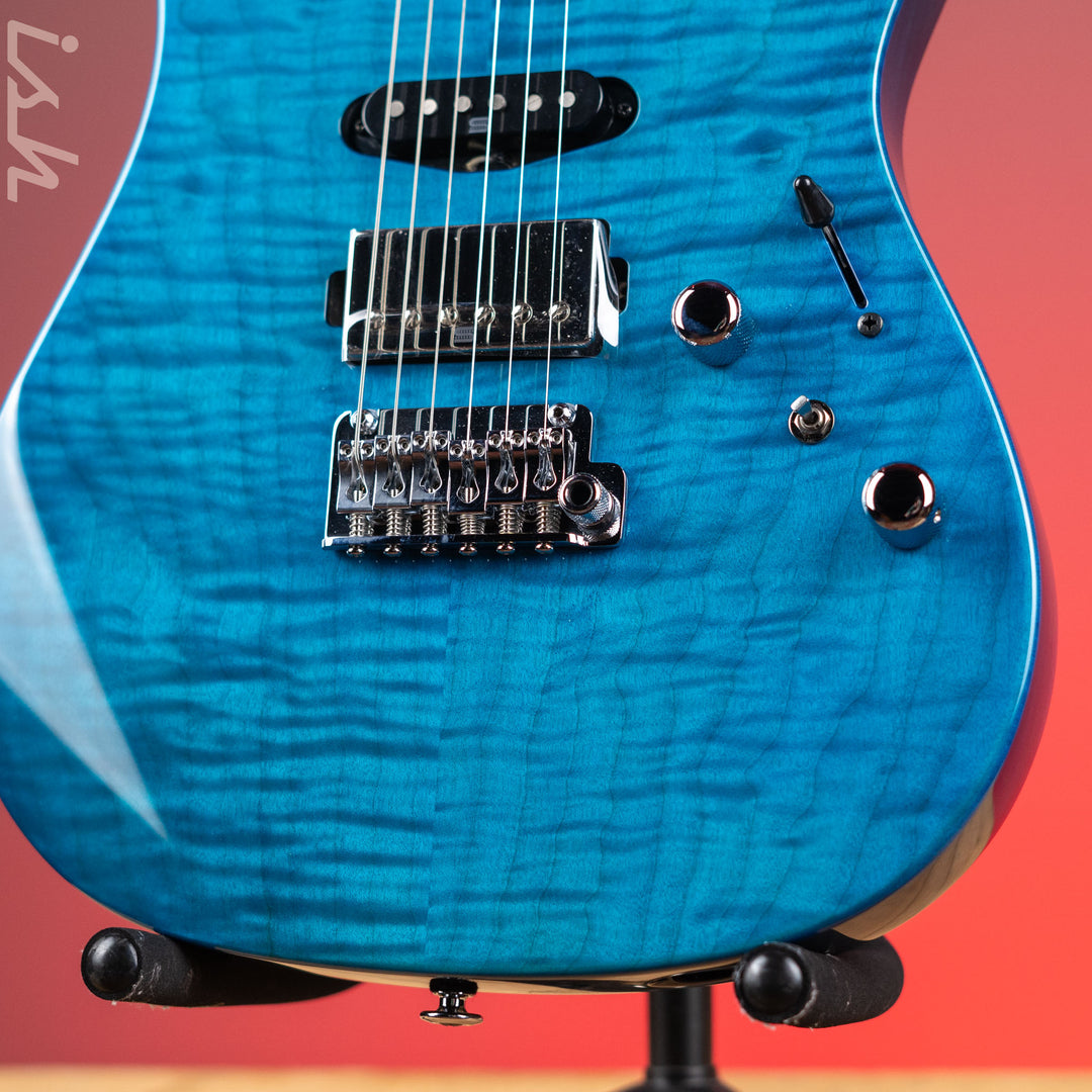 Ibanez Prestige MMN1 Martin Miller Signature Transparent Aqua Blue