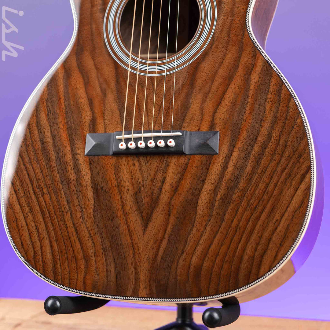 Martin Custom Shop 00-12 Slotted Claro Walnut w/ Flamed Maple Binding