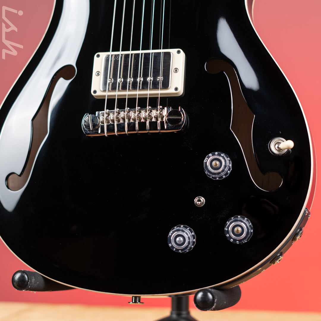 2022 PRS Hollowbody II Piezo Black Gloss W/ Natural Binding