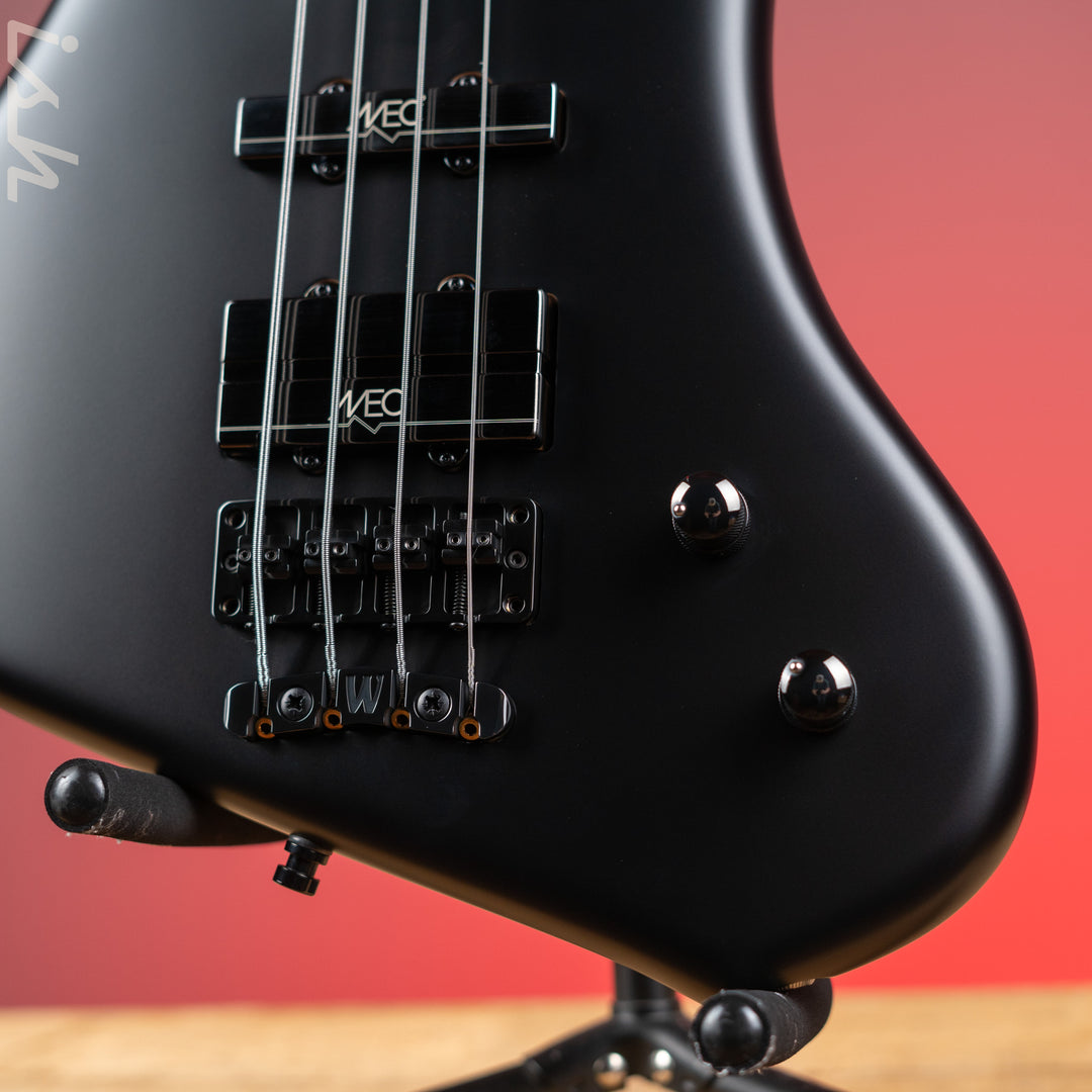 Ish x Warwick Dolphin SN TCS Custom Shop Endangered Species 4-String Bass Black Satin Ebony Fretboard