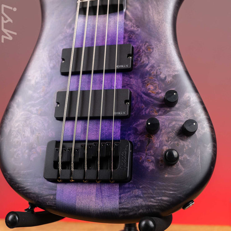 Spector USA NS-5XL 5-String Bass Purple Reverse Burst