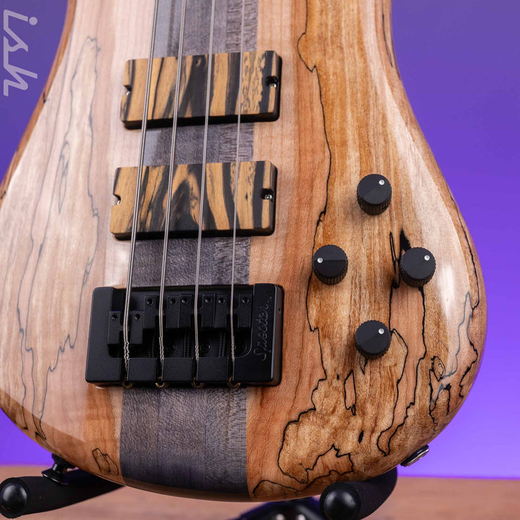 Spector USA NS-2 4-String Bass Natural Spalted Maple Charcoal Block