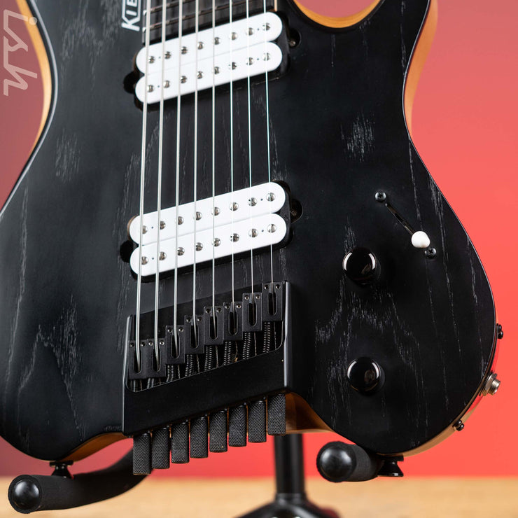 Kiesel Vader 8-String Multiscale Guitar Black Satin – Ish Guitars
