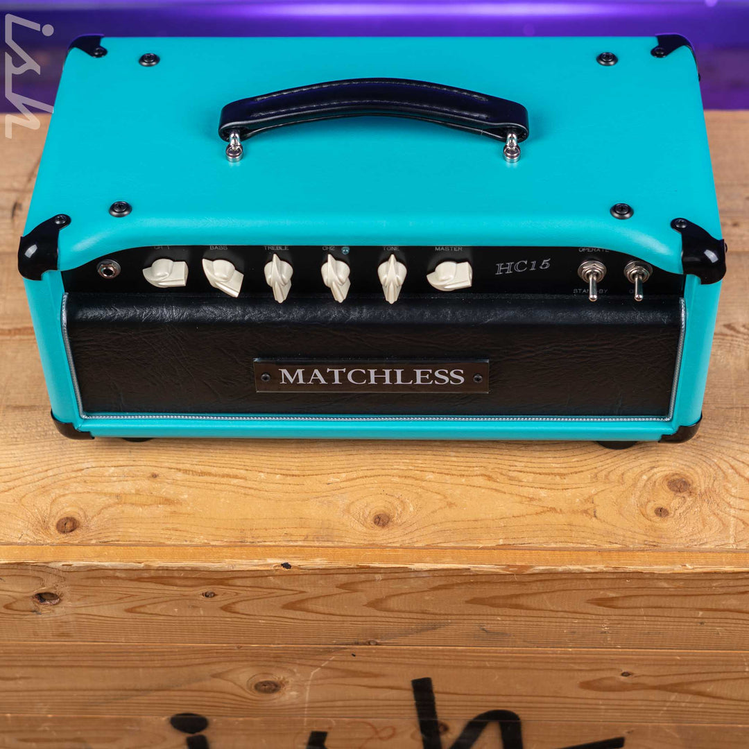 Matchless HC-15 Amp Head Turquoise/Black/Silver