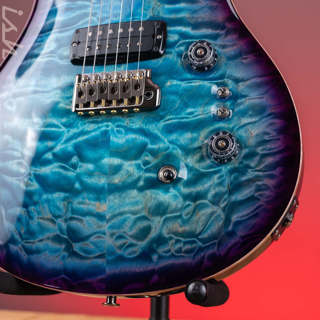 PRS Wood Library Custom 24-08 10-Top Aquableux Purple Burst