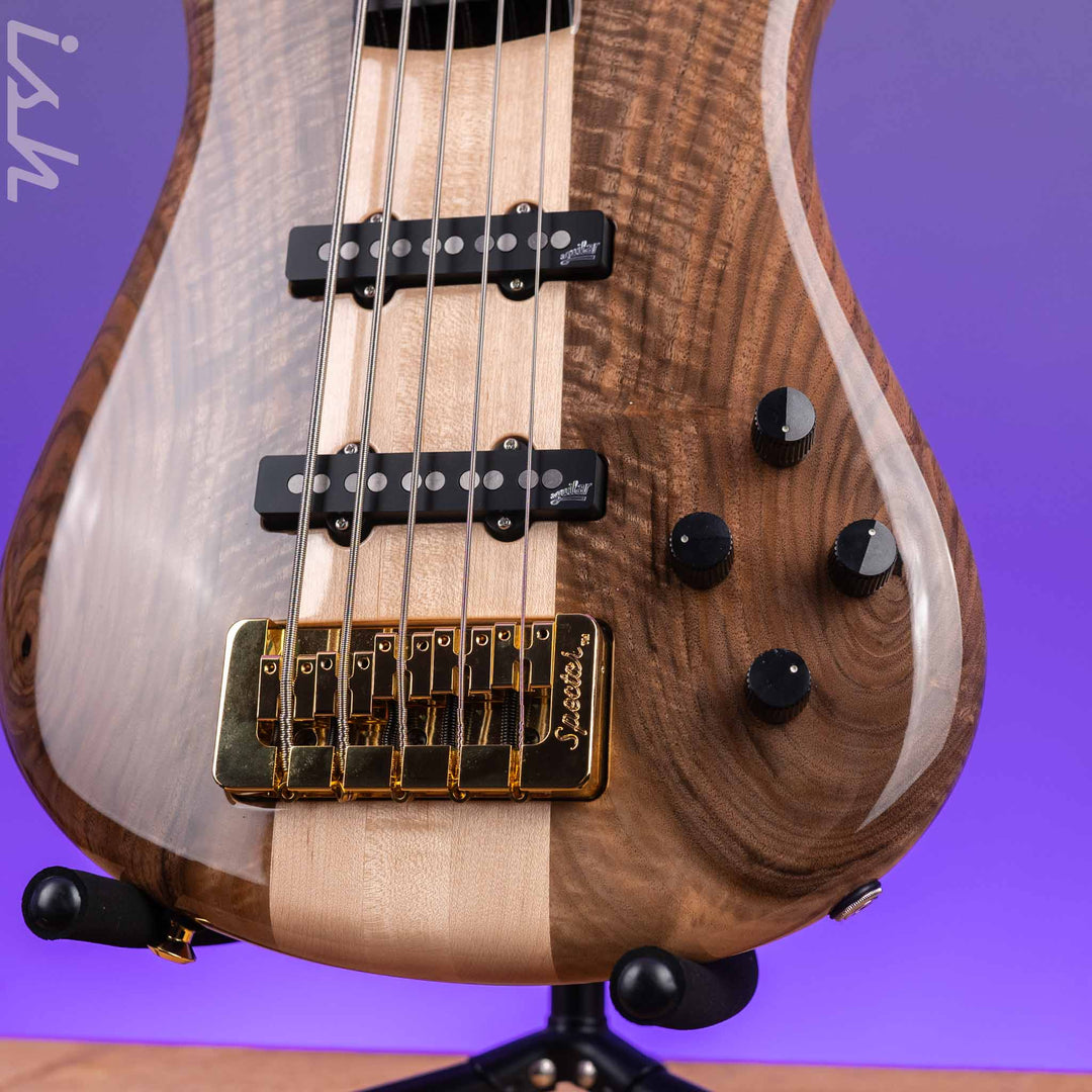 Spector USA NS-5XL 5-String Bass Natural Figured Walnut Demo