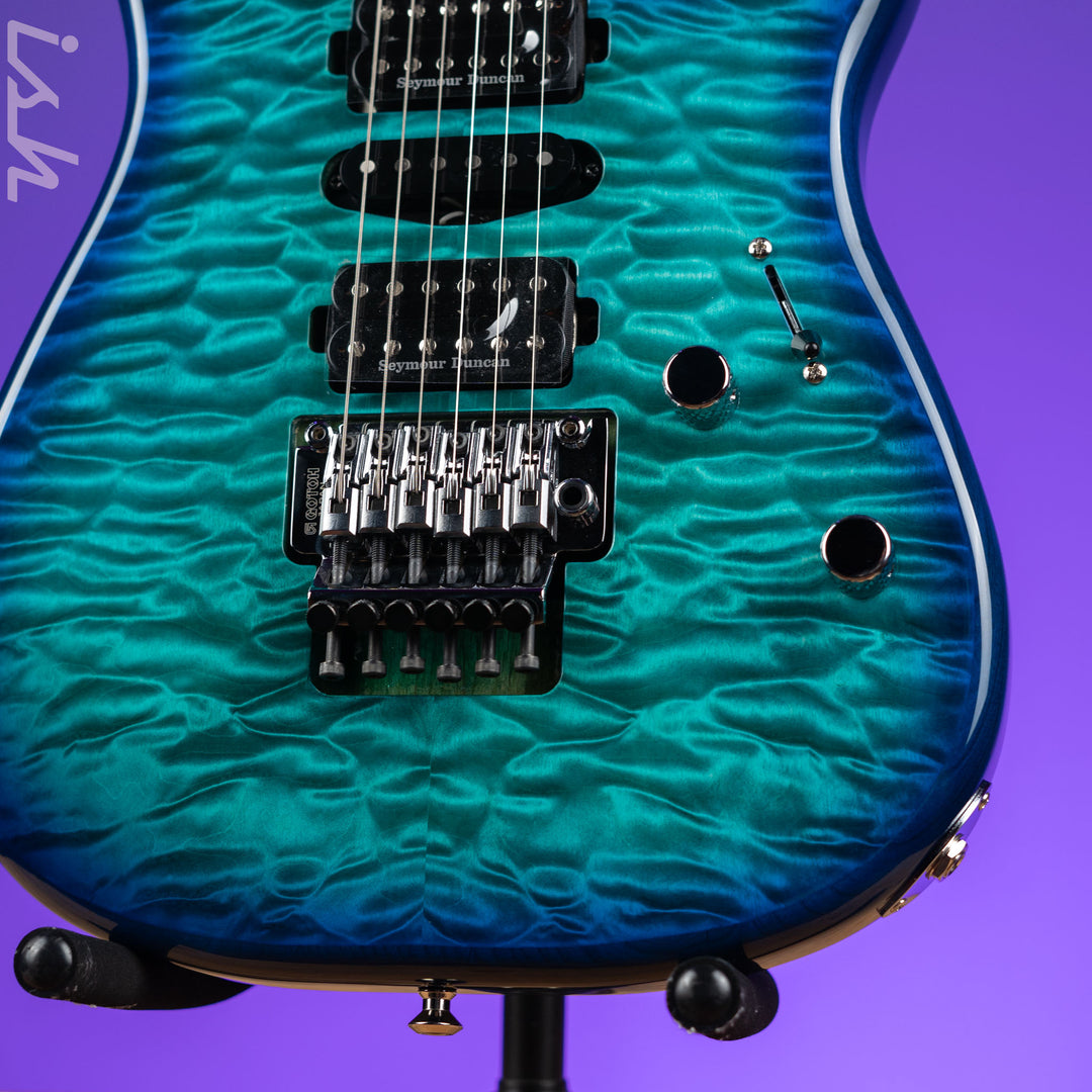 Charvel SMJ San Dimas Style 1 HSH FR M QM Caribbean Burst