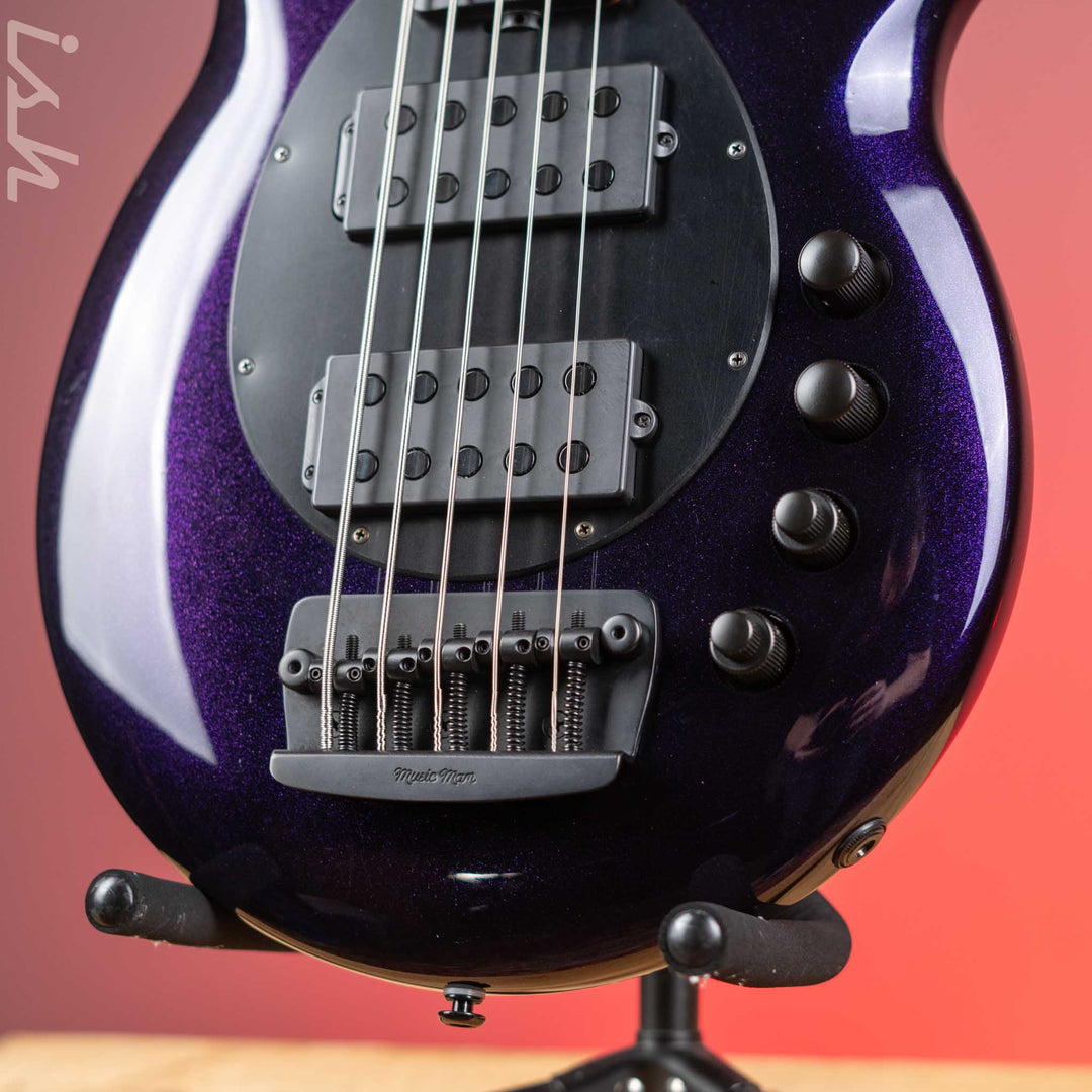 2018 Ernie Ball Music Man Bongo 5 String Limited Edition Barolo Purple