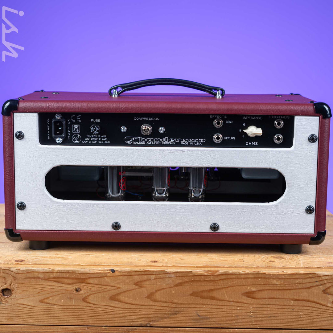 Matchless Thunderman Bass Amplifier Head Burgundy/White