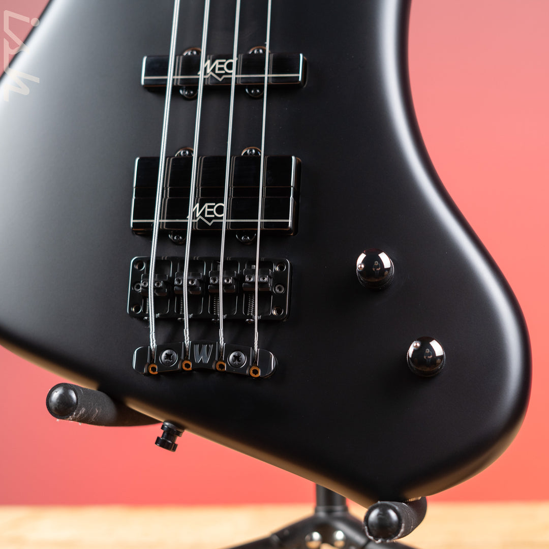 Ish x Warwick Dolphin SN TCS Custom Shop Endangered Species 4-String Bass Black Satin Ebony Fretboard