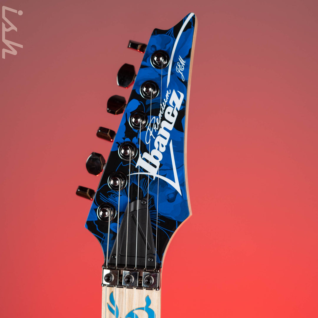 Ibanez JEM77P Steve Vai Signature JEM Premium Series Electric Guitar Blue Floral Pattern