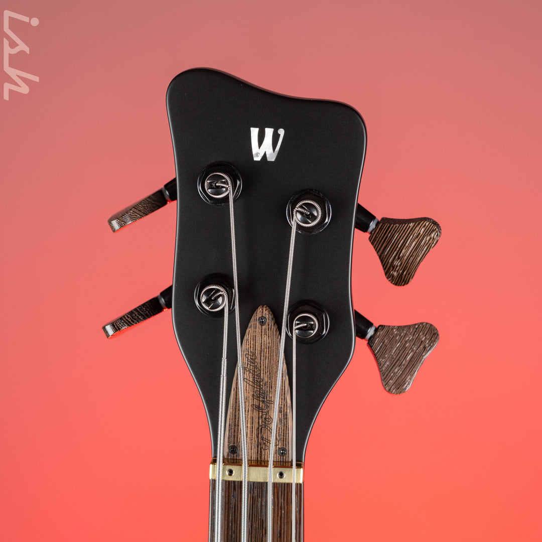 Ish x Warwick Dolphin SN TCS Custom Shop Endangered Species 4-String Bass Black Satin Wenge Fretboard