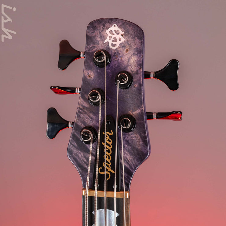 One String Reverse Bass Spector USA NS-5XL 5-String Bass Purple Reverse Burst – Ish Guitars