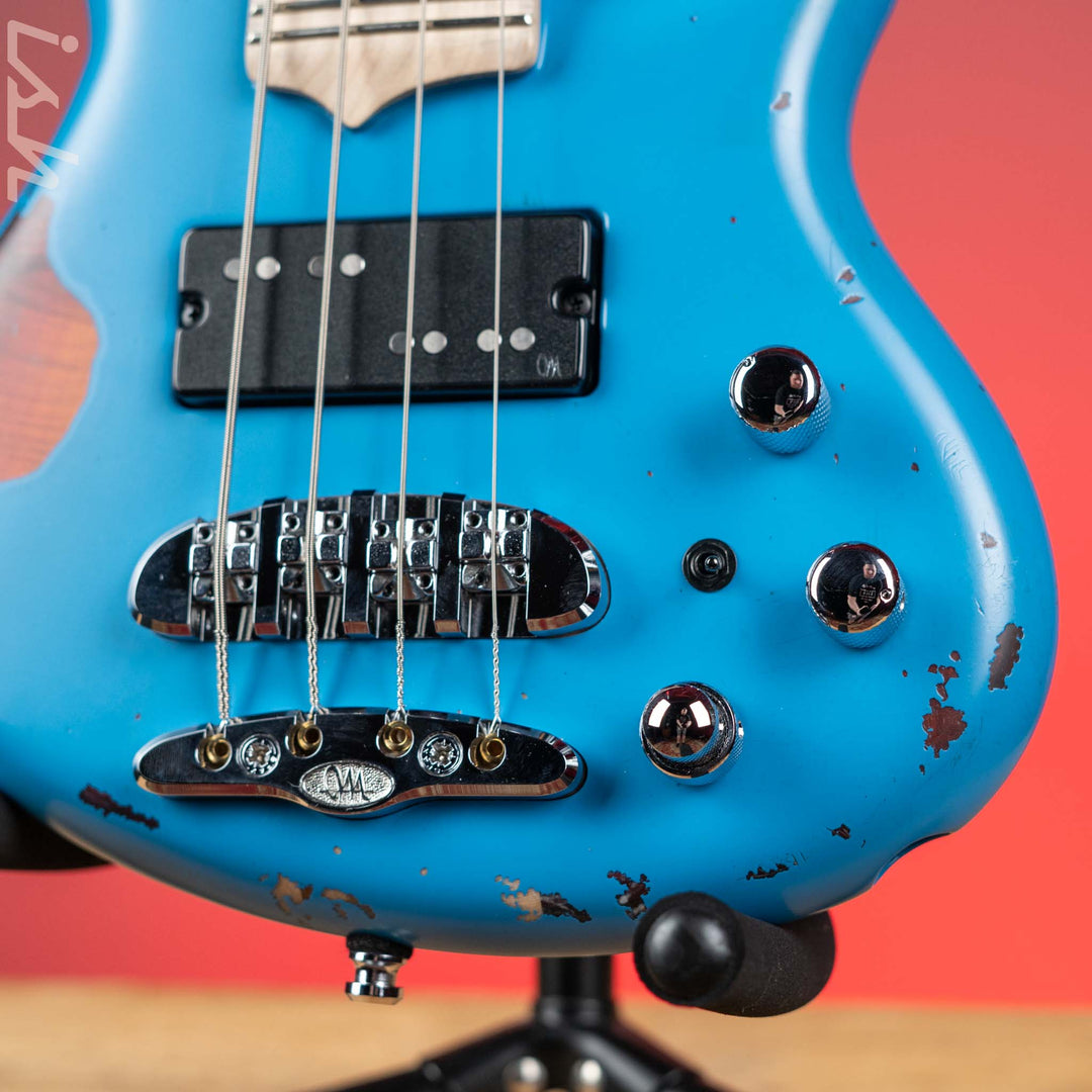 Mayones Cali 4 Bass Guitar Daphne Blue Relic