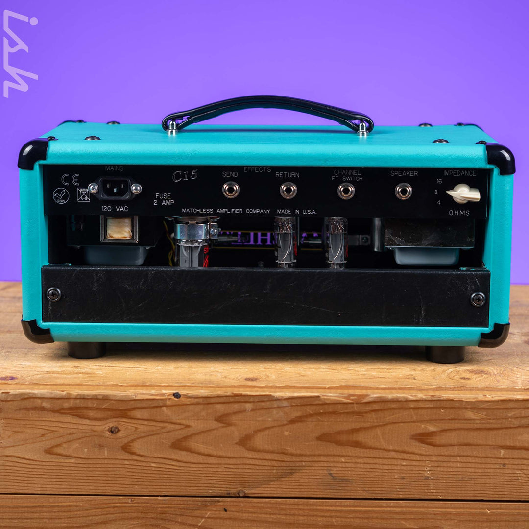 Matchless HC-15 Amp Head Turquoise/Black/Silver