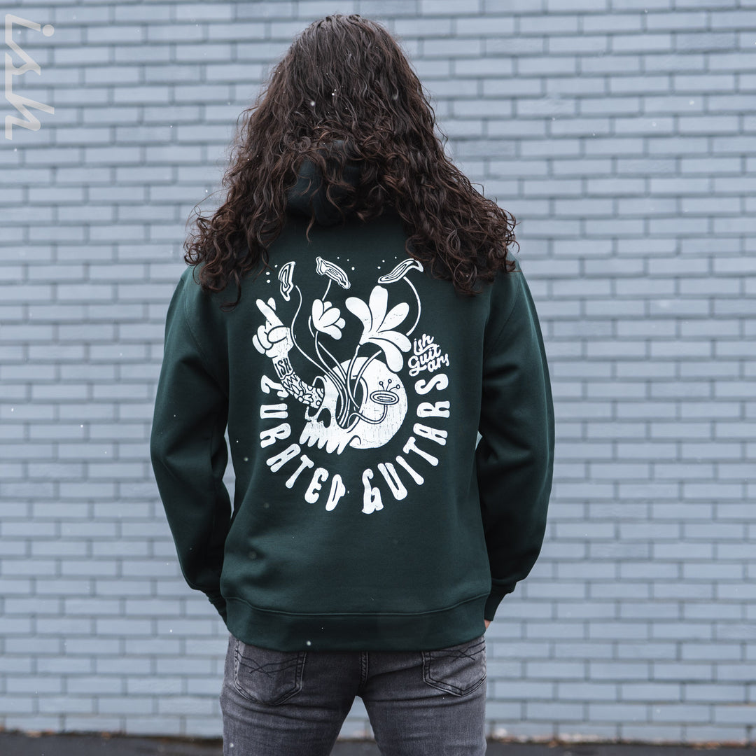 Ish Comic Skull Hoodie Pine Green