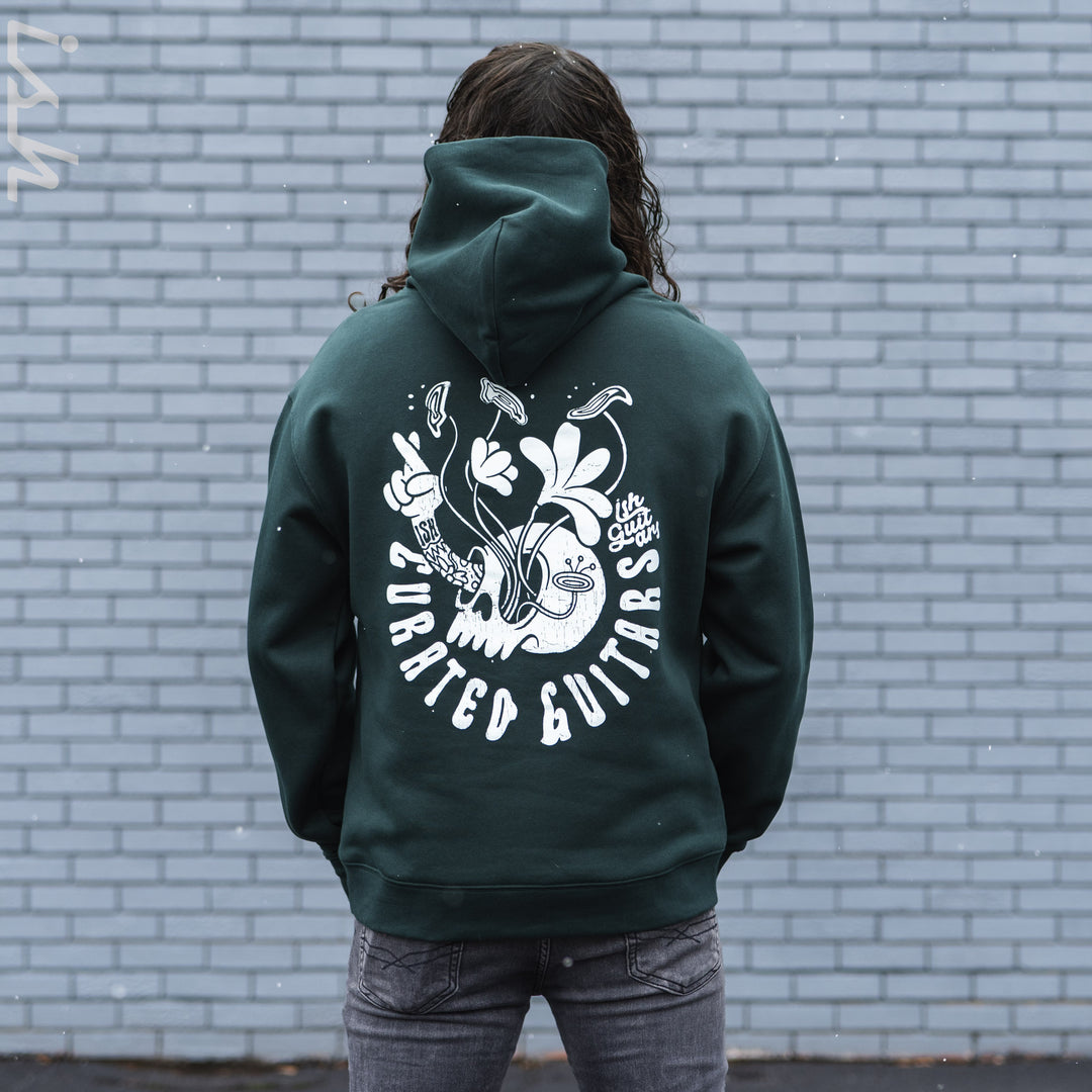 Ish Comic Skull Hoodie Pine Green