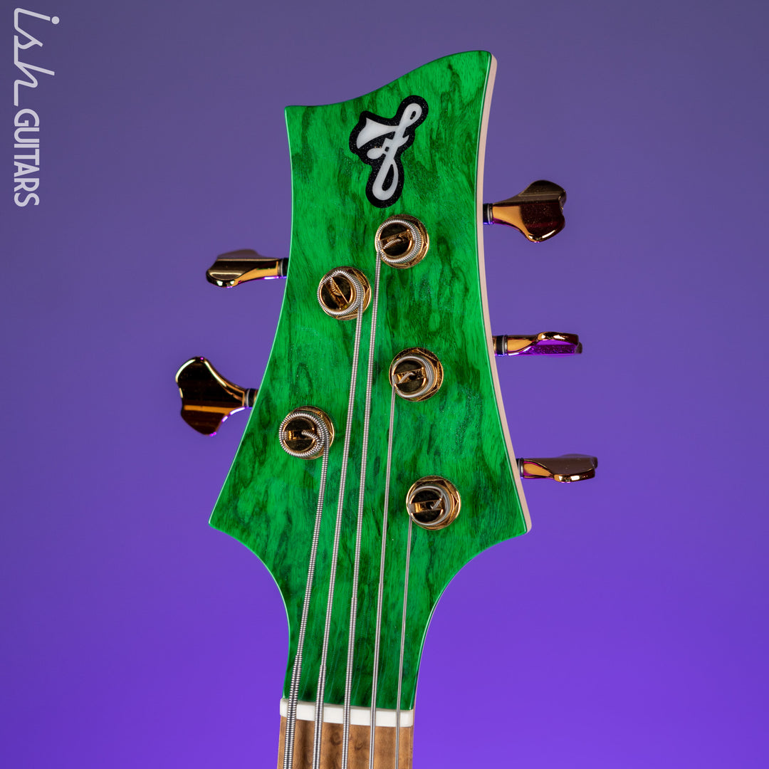 F Bass Deluxe BN5 5-String Bass Transparent Green