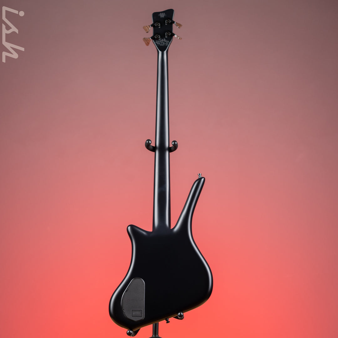 Ish x Warwick Dolphin SN TCS Custom Shop Endangered Species 4-String Bass Black Satin Wenge Fretboard