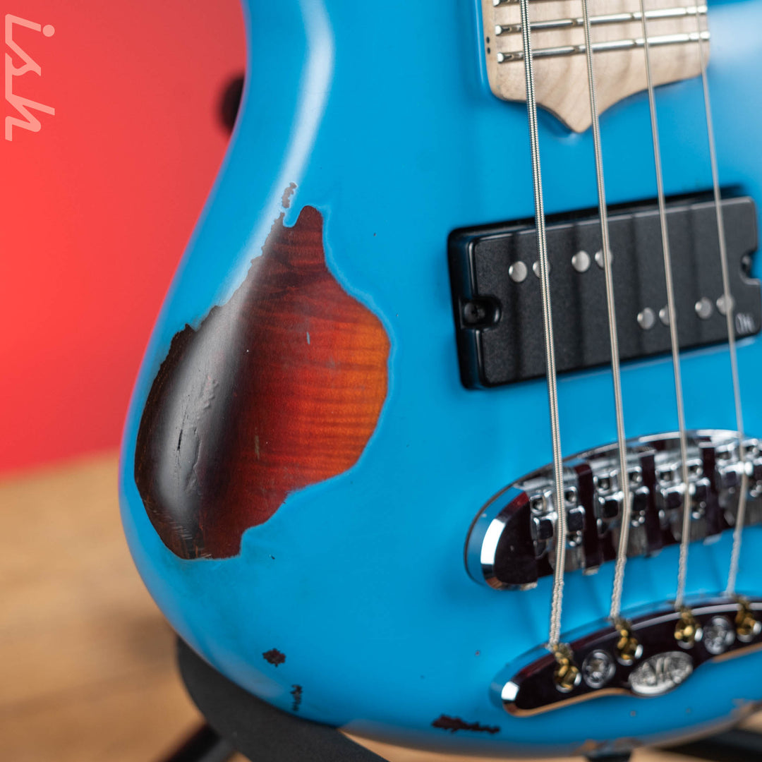 Mayones Cali 4 Bass Guitar Daphne Blue Relic