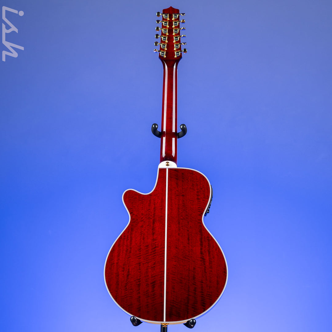 Takamine Thinline TSP158C-12 12-String Acoustic-Electric Guitar See-Through Red Demo