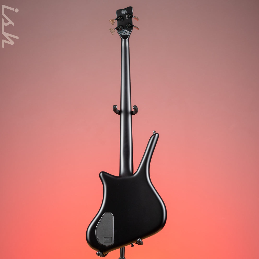 Ish x Warwick Dolphin SN TCS Custom Shop Endangered Species 4-String Bass Black Satin Wenge Fretboard