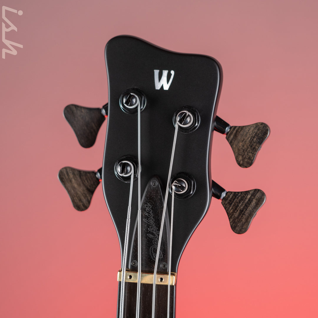 Ish x Warwick Dolphin SN TCS Custom Shop Endangered Species 4-String Bass Black Satin Ebony Fretboard
