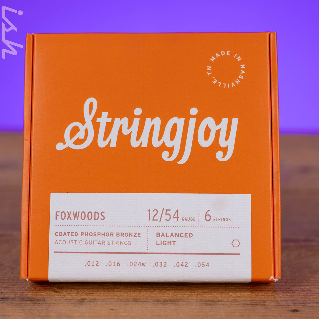 Stringjoy Foxwoods Light Gauge (12-54) Coated Phosphor Bronze Acoustic Guitar Strings