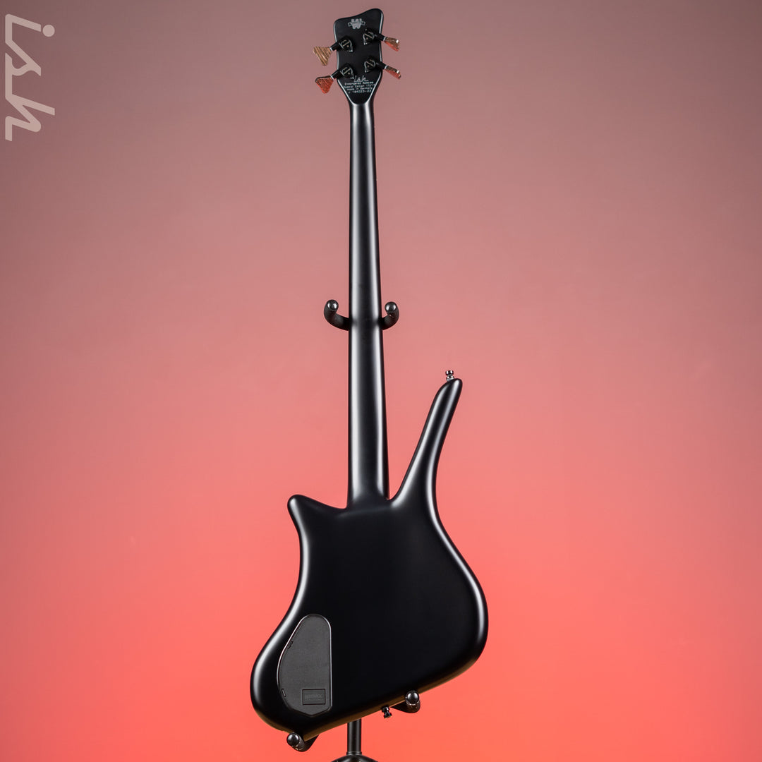 Ish x Warwick Dolphin SN TCS Custom Shop Endangered Species 4-String Bass Black Satin Wenge Fretboard