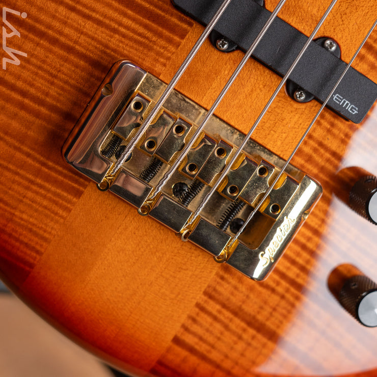 2015 Spector Euro4LX 4-String Bass Amber Hazlab Preamp