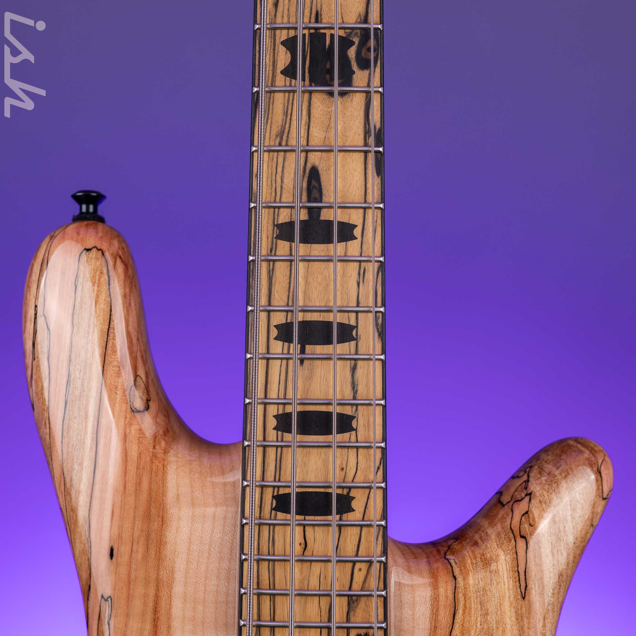 Spector USA NS-2 4-String Bass Natural Spalted Maple Charcoal
