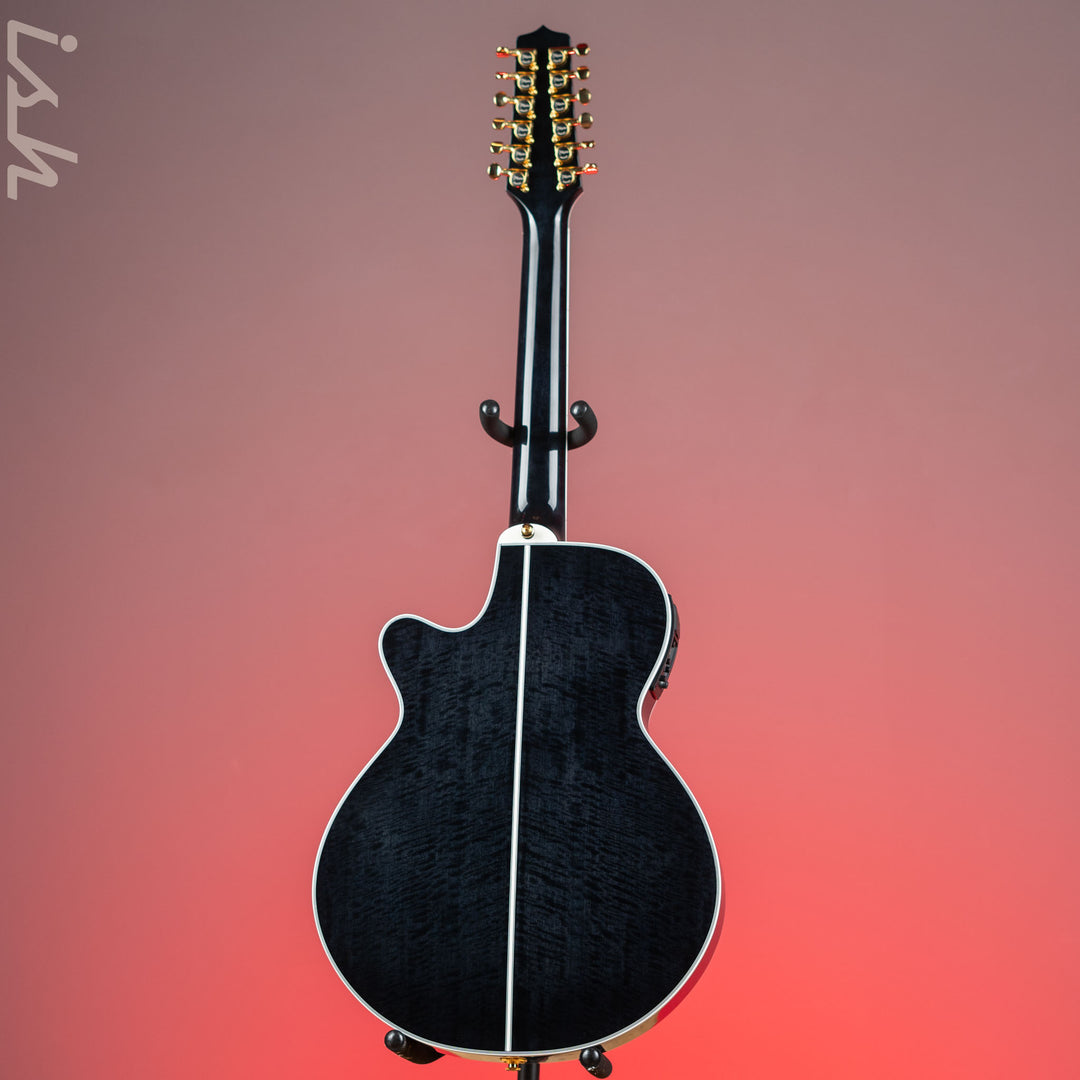 Takamine Thinline TSP158C-12 12-String Acoustic-Electric Guitar See-Through Black Demo