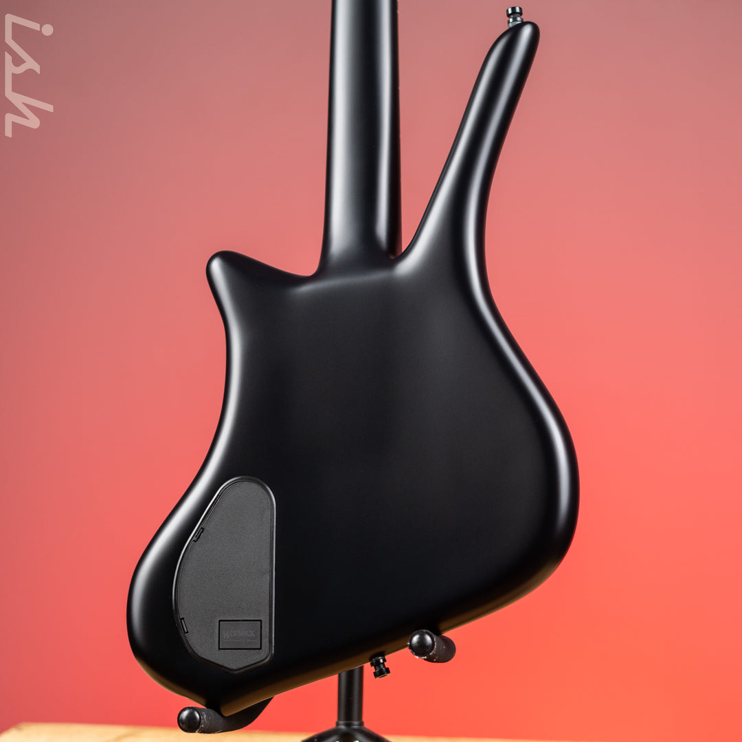Ish x Warwick Dolphin SN TCS Custom Shop Endangered Species 4-String Bass Black Satin Wenge Fretboard
