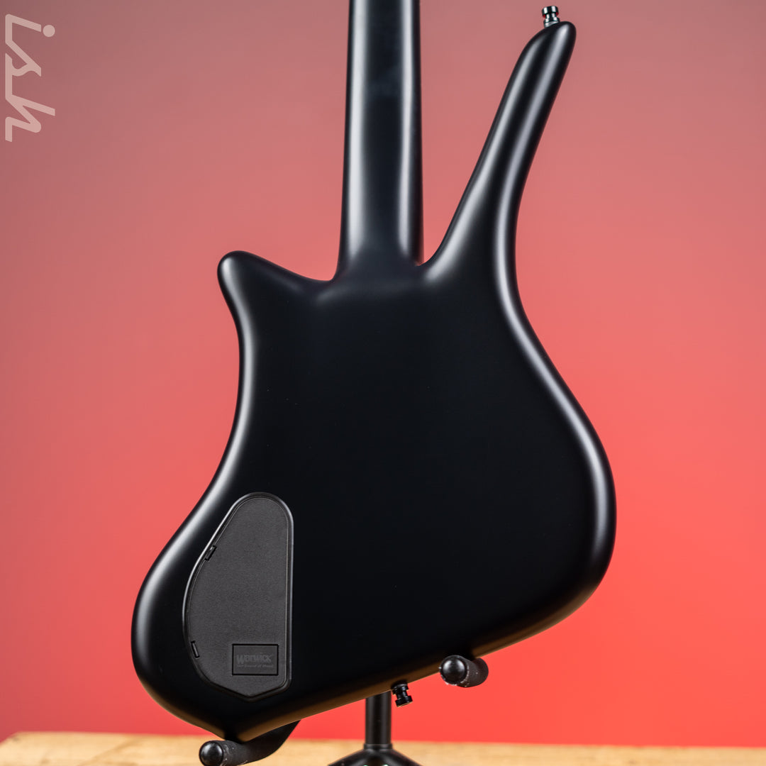 Ish x Warwick Dolphin SN TCS Custom Shop Endangered Species 4-String Bass Black Satin Wenge Fretboard
