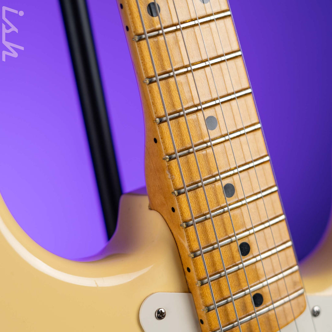 2018 Fender Eric Johnson Signature Thinline Strat Semi-Hollow Electric Guitar Vintage White