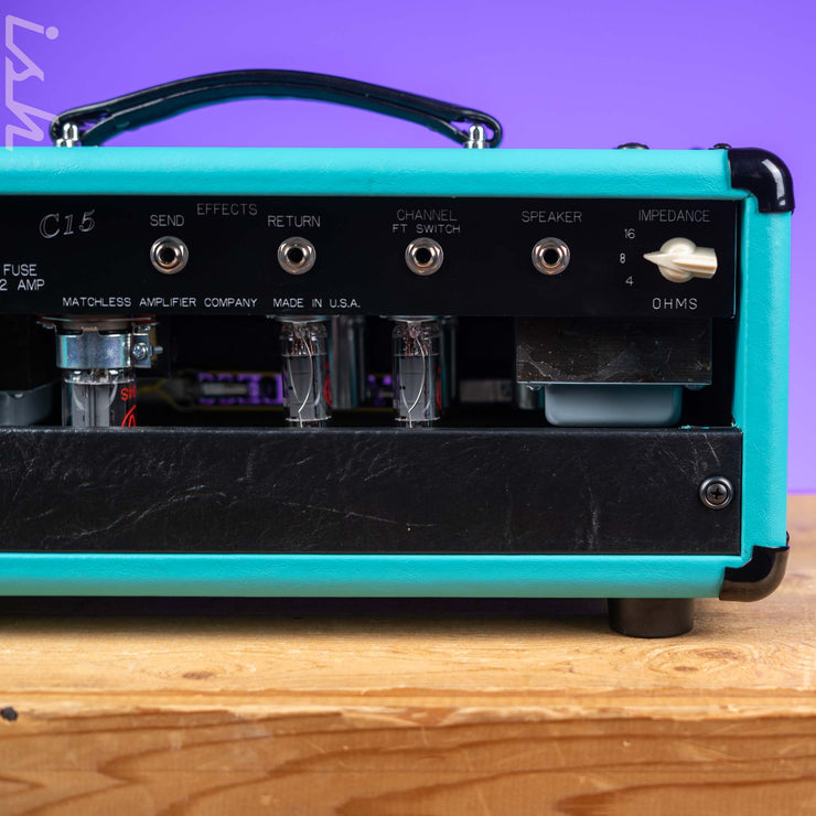 Matchless HC-15 Amp Head Turquoise/Black/Silver