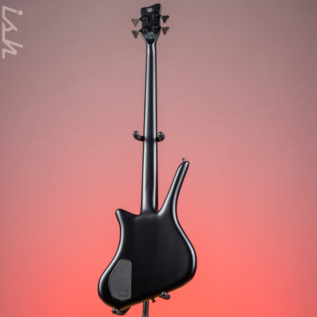 Ish x Warwick Dolphin SN TCS Custom Shop Endangered Species 4-String Bass Black Satin Ebony Fretboard