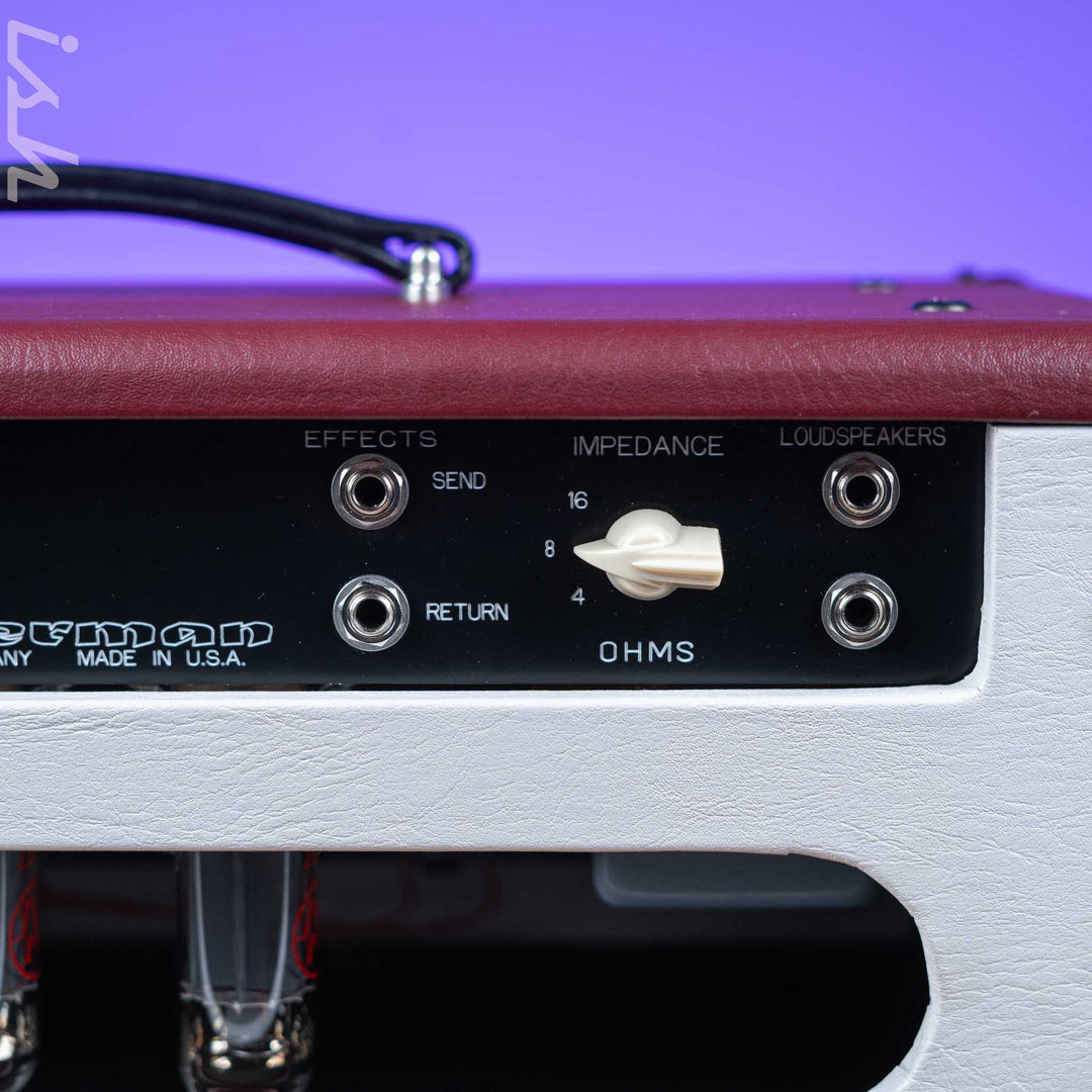 Matchless Thunderman Bass Amplifier Head Burgundy/White
