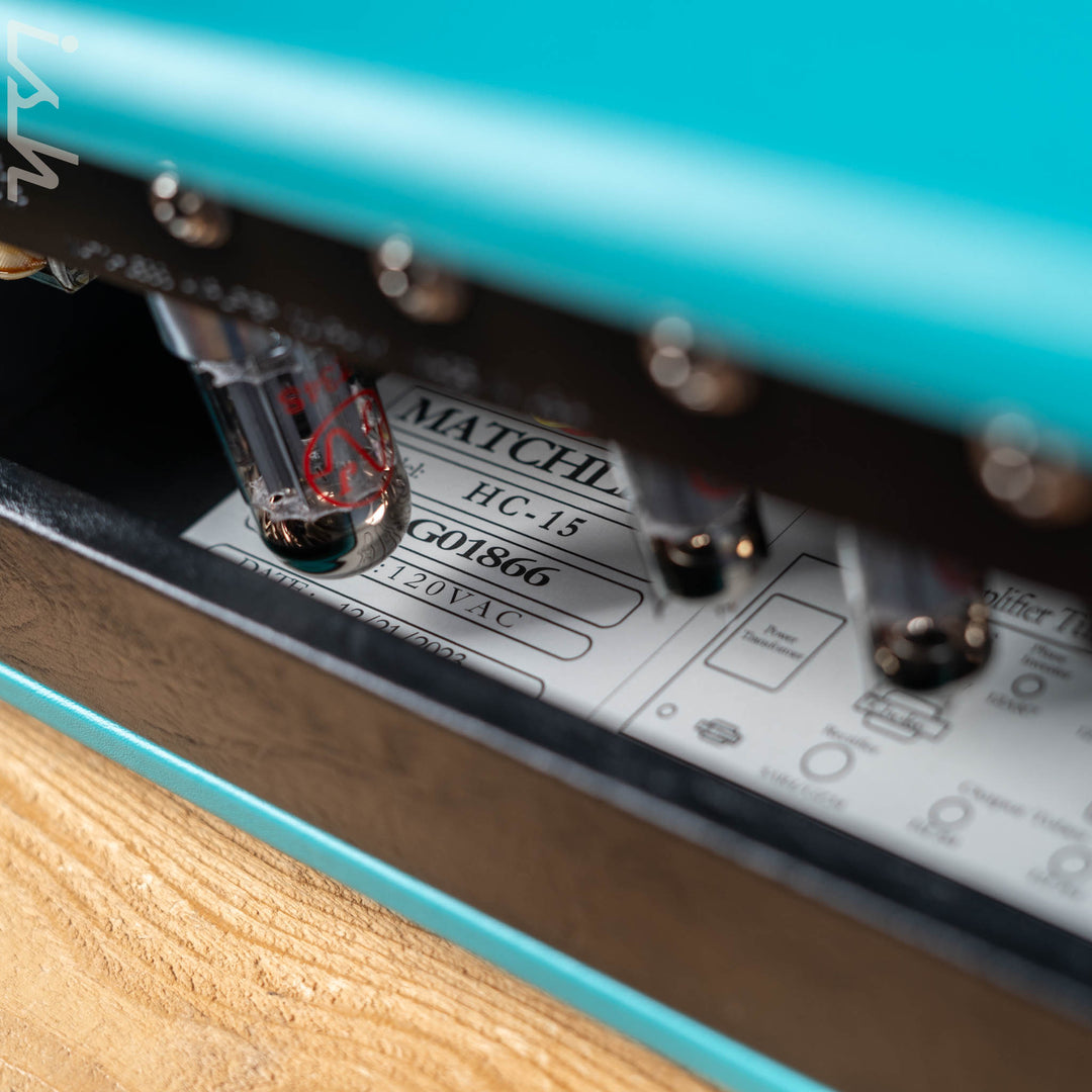 Matchless HC-15 Amp Head Turquoise/Black/Silver