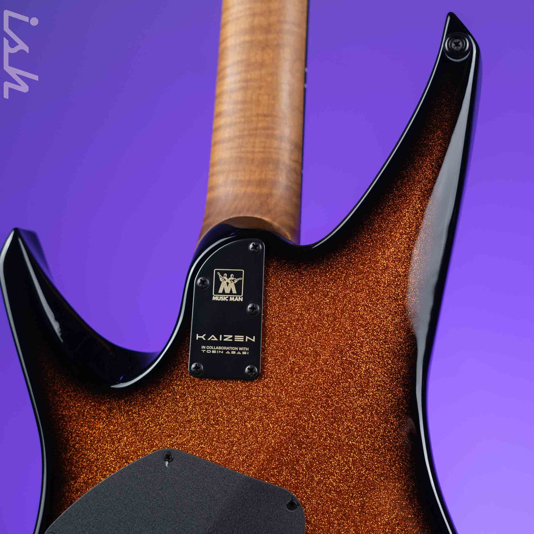 Ernie Ball Music Man Kaizen 6 Electric Guitar Ember Burst Metal Flake Demo