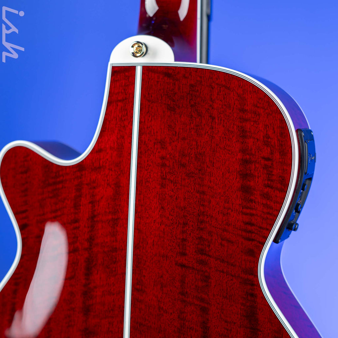Takamine Thinline TSP158C-12 12-String Acoustic-Electric Guitar See-Through Red Demo