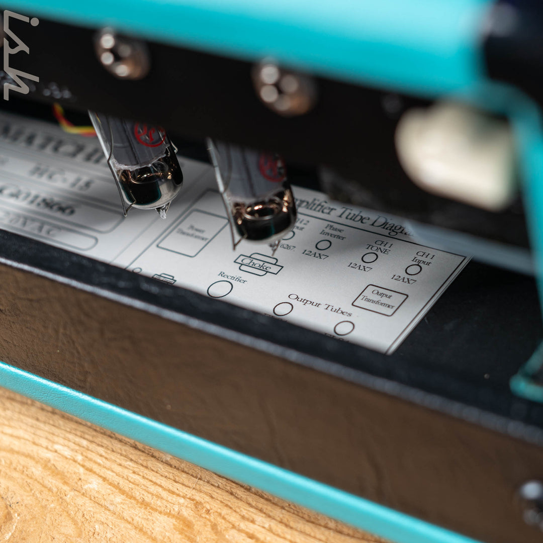 Matchless HC-15 Amp Head Turquoise/Black/Silver