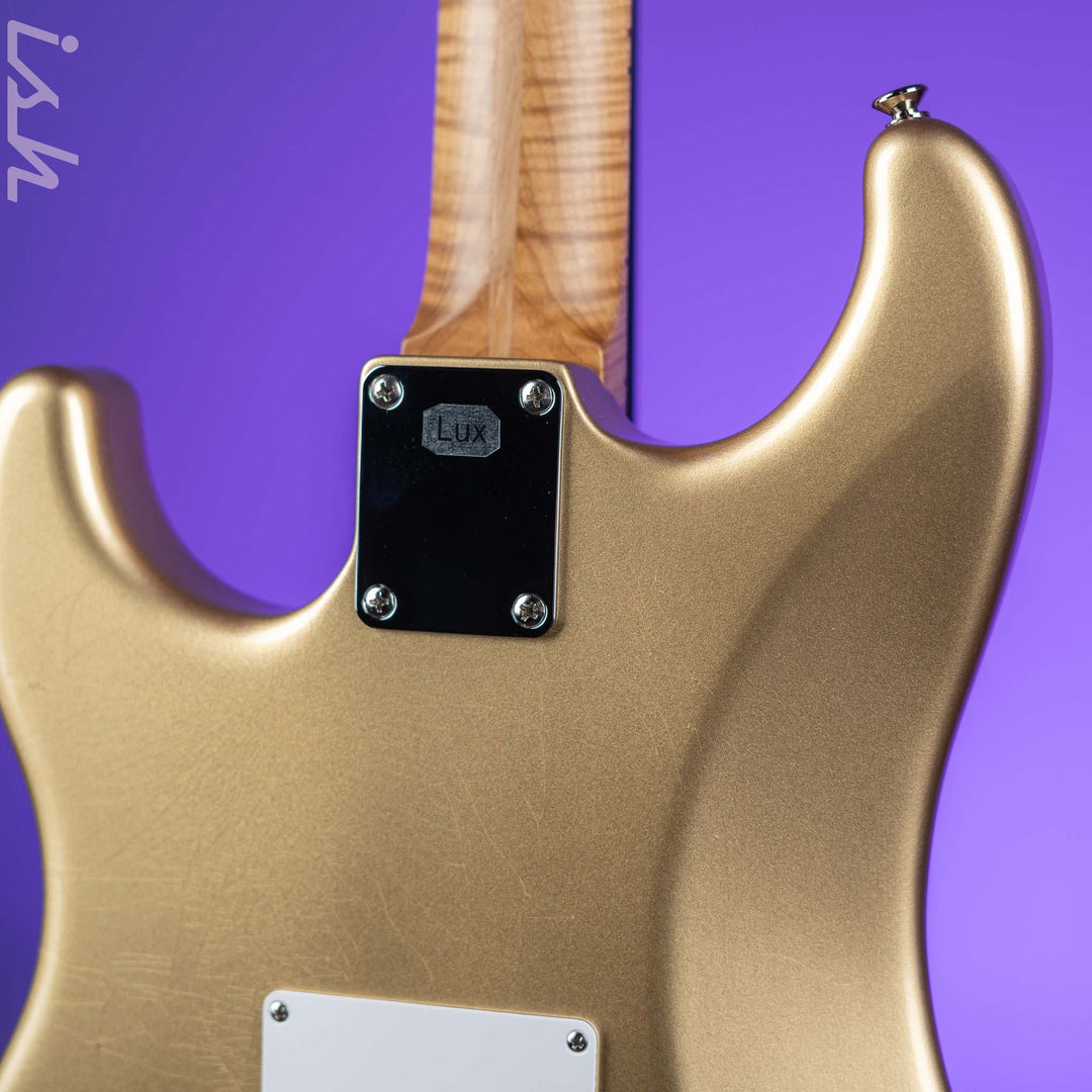 LSL Saticoy HSS 22 Fret Classic S Gold Aged Roasted Maple Neck