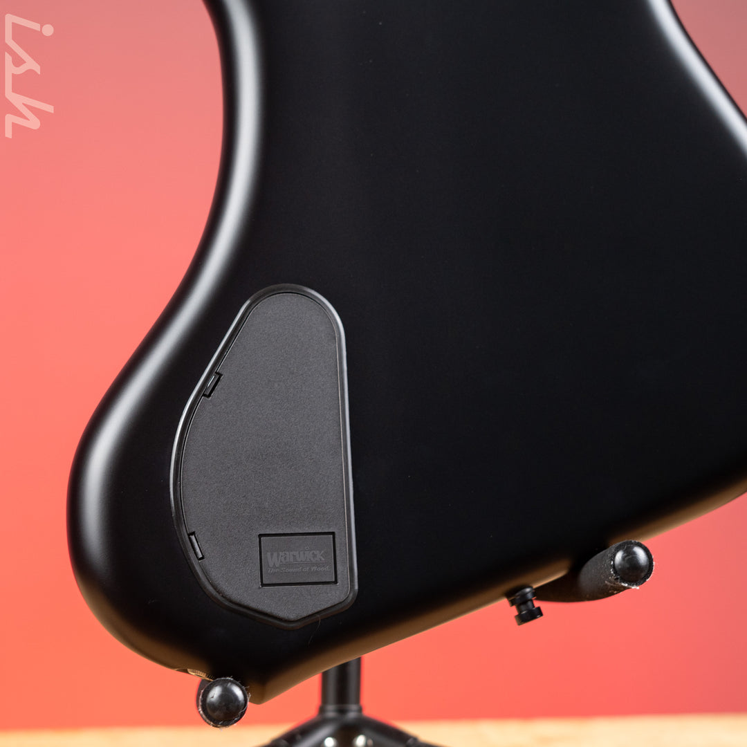Ish x Warwick Dolphin SN TCS Custom Shop Endangered Species 4-String Bass Black Satin Wenge Fretboard