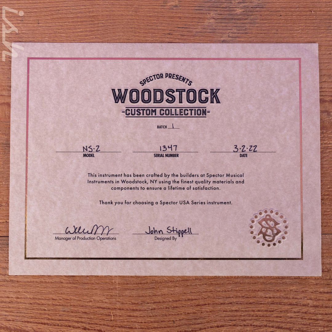 2022 Spector USA Woodstock Custom Collection NS-2 John Vintage Tint