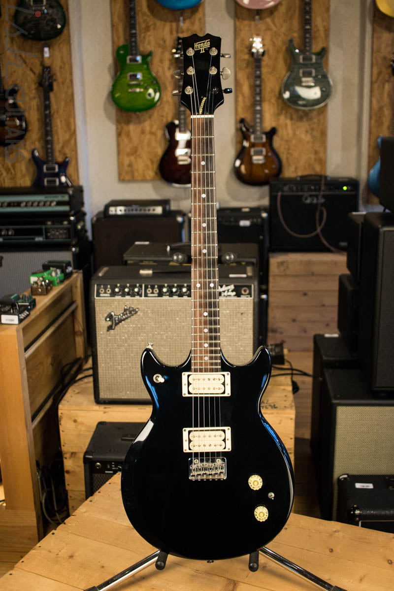 Hondo II Professional Double Cutaway Black – Ish Guitars